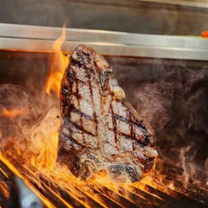 T Bone Steak at Three Flames Steakhouse, Wakefield